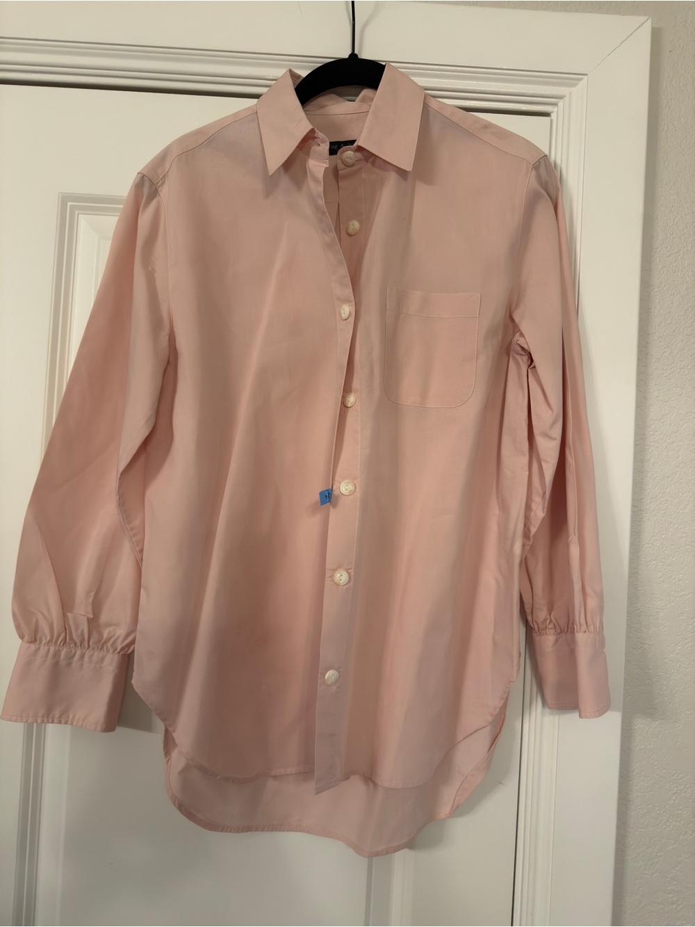 Rag & Bone Pale Pink Collared Button-Front Shirt